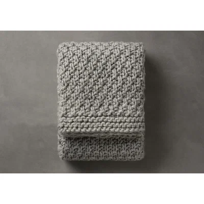 Perch and Parrow Marley Charcoal Heavy Knit Throw