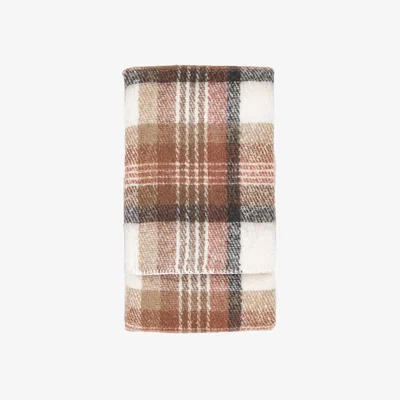 Perch and Parrow Grant Checkered Mohair Throw in Natural