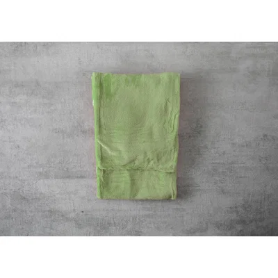 Perch and Parrow Livie Flannel Fleece Throw, Pale Green