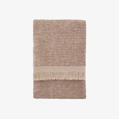 Perch and Parrow Felicity Chenille Throw in Natural