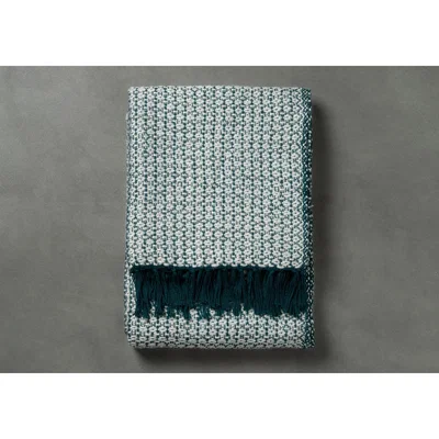 Perch and Parrow Romilly Metallic Throw in Teal
