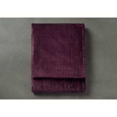Perch and Parrow Hermes Chevron Throw in Plum
