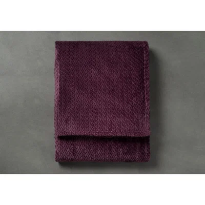 Perch and Parrow Hermes Chevron Throw in Plum
