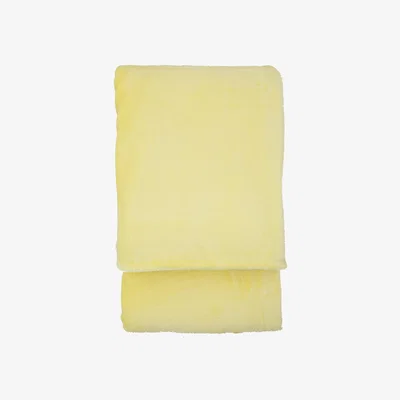 Perch and Parrow Fleecy Throw in Lemon