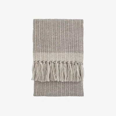 Perch and Parrow Faye Woven Throw in Natural