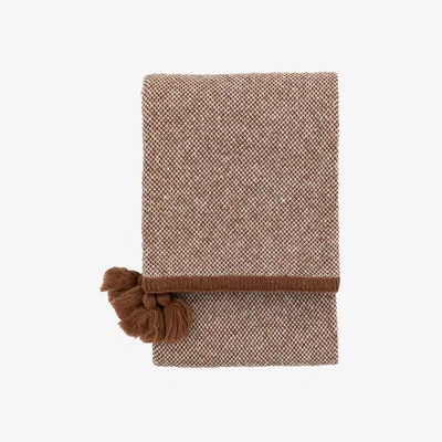 Perch and Parrow Tula Tassel Throw in Rust