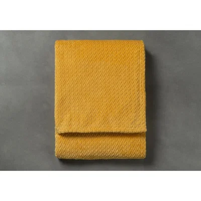 Perch and Parrow Hermes Chevron Throw in Mustard