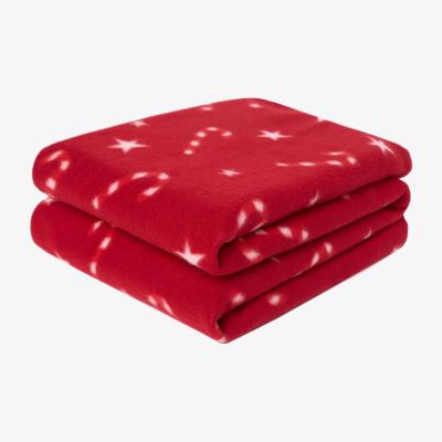 The Range Candy Cane Polar Fleece Throw - Red