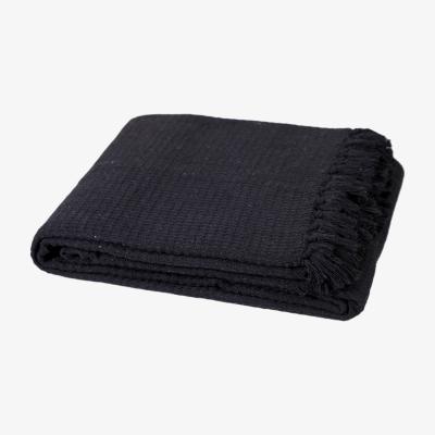 The Range Cotton Honeycomb Black Large Sofa Throw - Black
