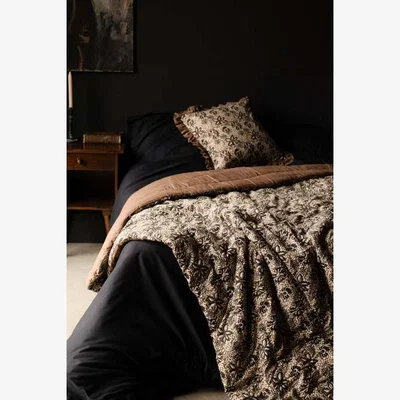 Rockett St George Cocoa Floral Quilt in King-Size