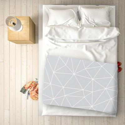 The Range Geometric Triangle Pattern Blanket - Grey