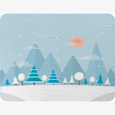 The Range Christmas Snow Nature Background Soft Blanket - Blue