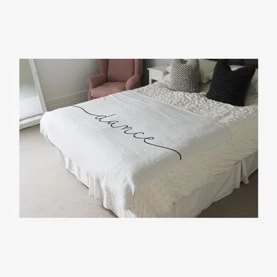 The Range Text Dance Designer Blanket - White
