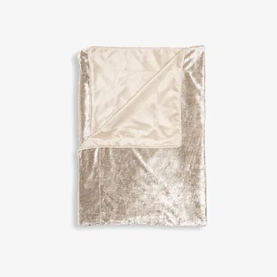 The Range Laura Crushed Velvet Throw - Silver