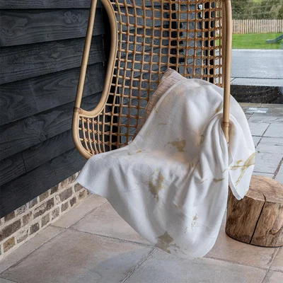 The Range Gold Marble Blanket - Gold