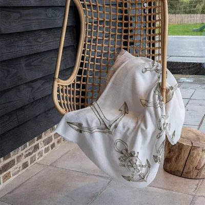 The Range Drawn Anchors Blanket - Brown