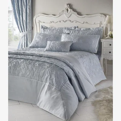 The Range Armitage Quilted Throw - Sky Blue
