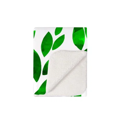 The Range Watercolor Abstract Leaves Blanket - Green