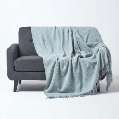 The Range Nirvana Slub Cotton Grey Throw - Grey / Large