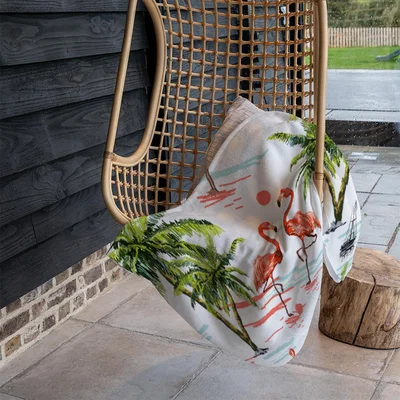 The Range Flamingo  Palm Trees Blanket - Pink