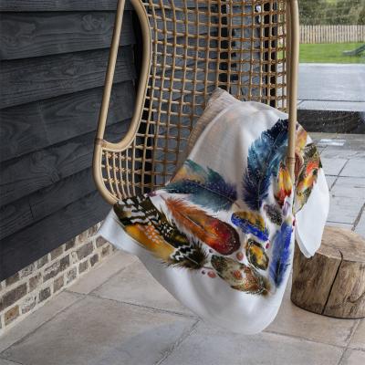 The Range Boho Tribal Heart Blanket - Blue