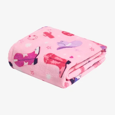 The Range OHS Cowboy Print Ultra Soft Throw - Pink