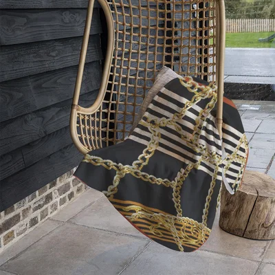 The Range Chains  Stripes Blanket - Gold