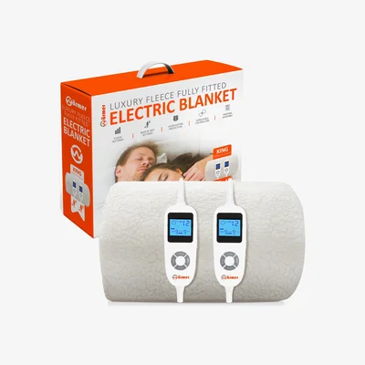 The Range Fully Fitted Luxury Electric Blanket - White / King