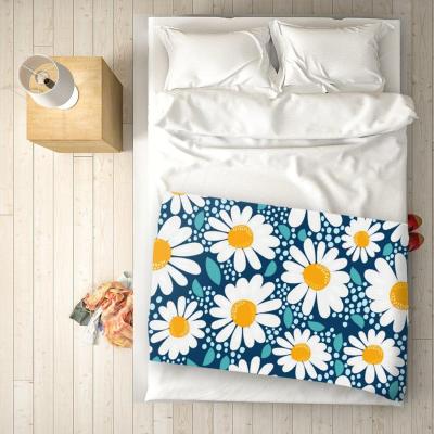 The Range Camomile Flowers Blanket - Blue