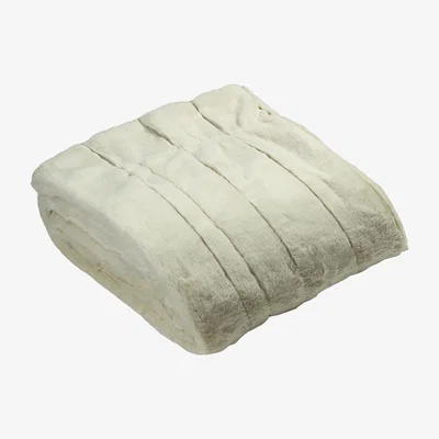 The Range Alpine Faux Fur Throw - Cream / 200cm