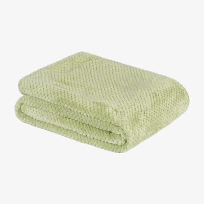 The Range Luxury Large Waffle Honeycomb Mink Throw - Sage Green / 200cm