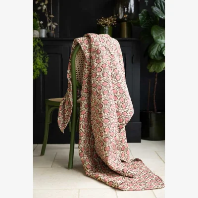 Rockett St George Rose Pink Floral Cotton Quilt