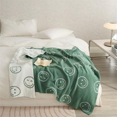 The Range OEKO-TEX certified Smiley Face Throw - Green / 0.3kg