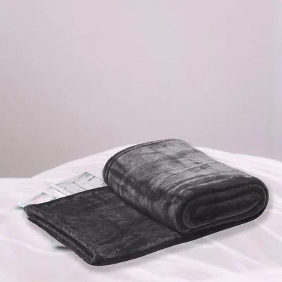 The Range Solid Soft Blankets  - Black