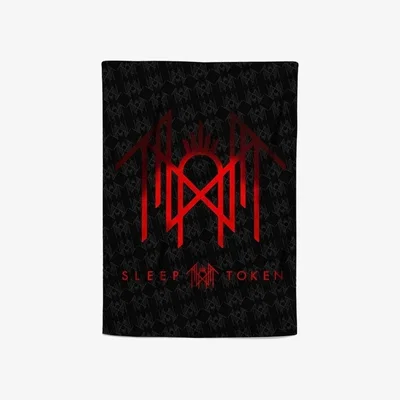 The Range Sleep Token Sherpa Fleece Red Logo Blanket - Multicoloured