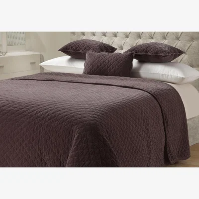 The Range Premium Cotton Velvet Luxury Heavyweight Throw - Mink / 3.5kg