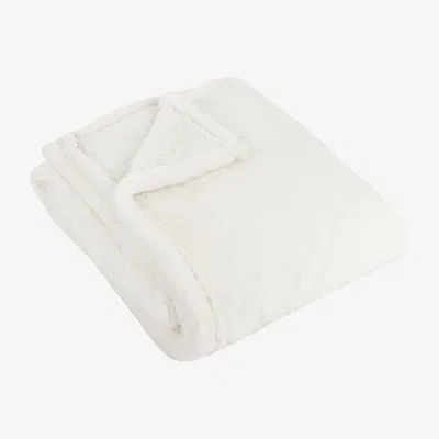 The Range Kallu Double-Sided Faux-Fur Throw - Ecru / 180cm