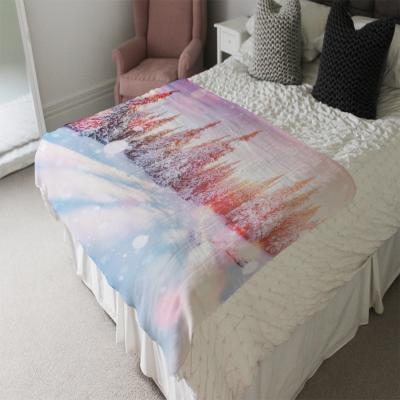 The Range Mysterious Landscape Soft Blanket - Pink