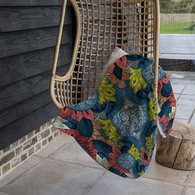 The Range Tribal Pattern Ethnic Blanket - Blue