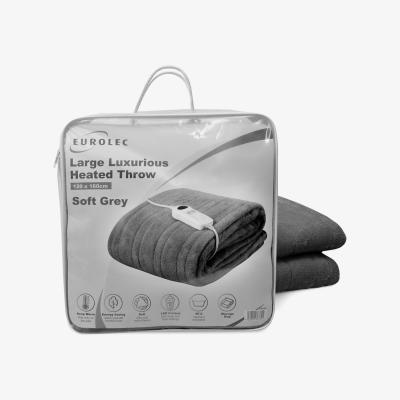 The Range Large Luxurious Electric Heated Throw Blanket - Soft Grey