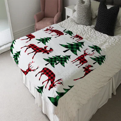 The Range Buffalo Plaid Woodland Soft Blanket - Red