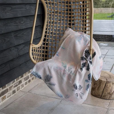 The Range Colorful Pine Leaves Blanket - Pink
