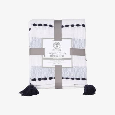 The Range Divante Caspian Stripe Throw Blue