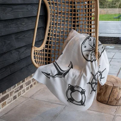 The Range Nautical Icons Blanket - Black