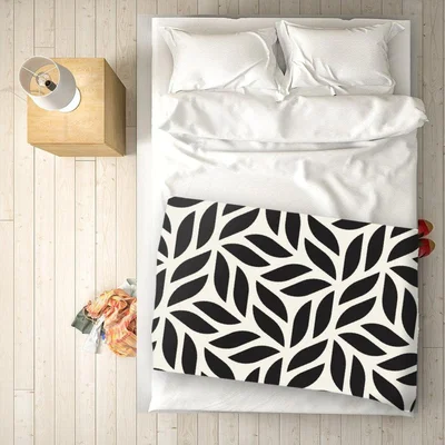The Range Modern Stylish Abstract Texture Blanket - Black