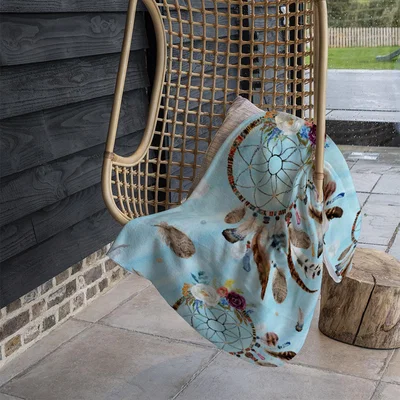 The Range Native American Tribe Decor Blanket - Blue
