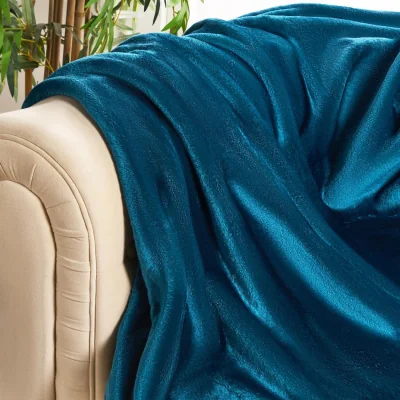 The Range OHS Faux Fur Mink Throw - Teal
