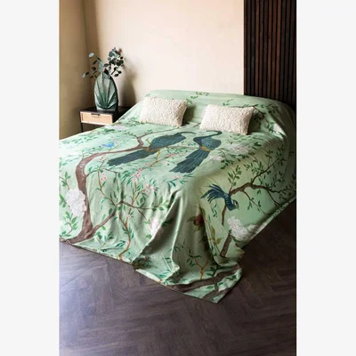 Rockett St George Cedomin Quilt Tapestry Throw In Mint