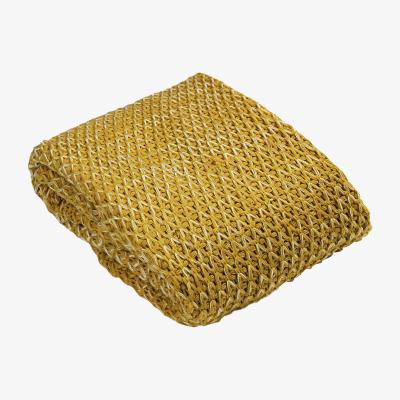 The Range Multi-Tonal Chunky Knit Throw - Ochre