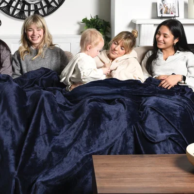 The Range Family Sized Throw - Navy